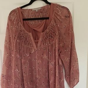 3X Daniel Rainn 2 Piece Rose Gold Blouse